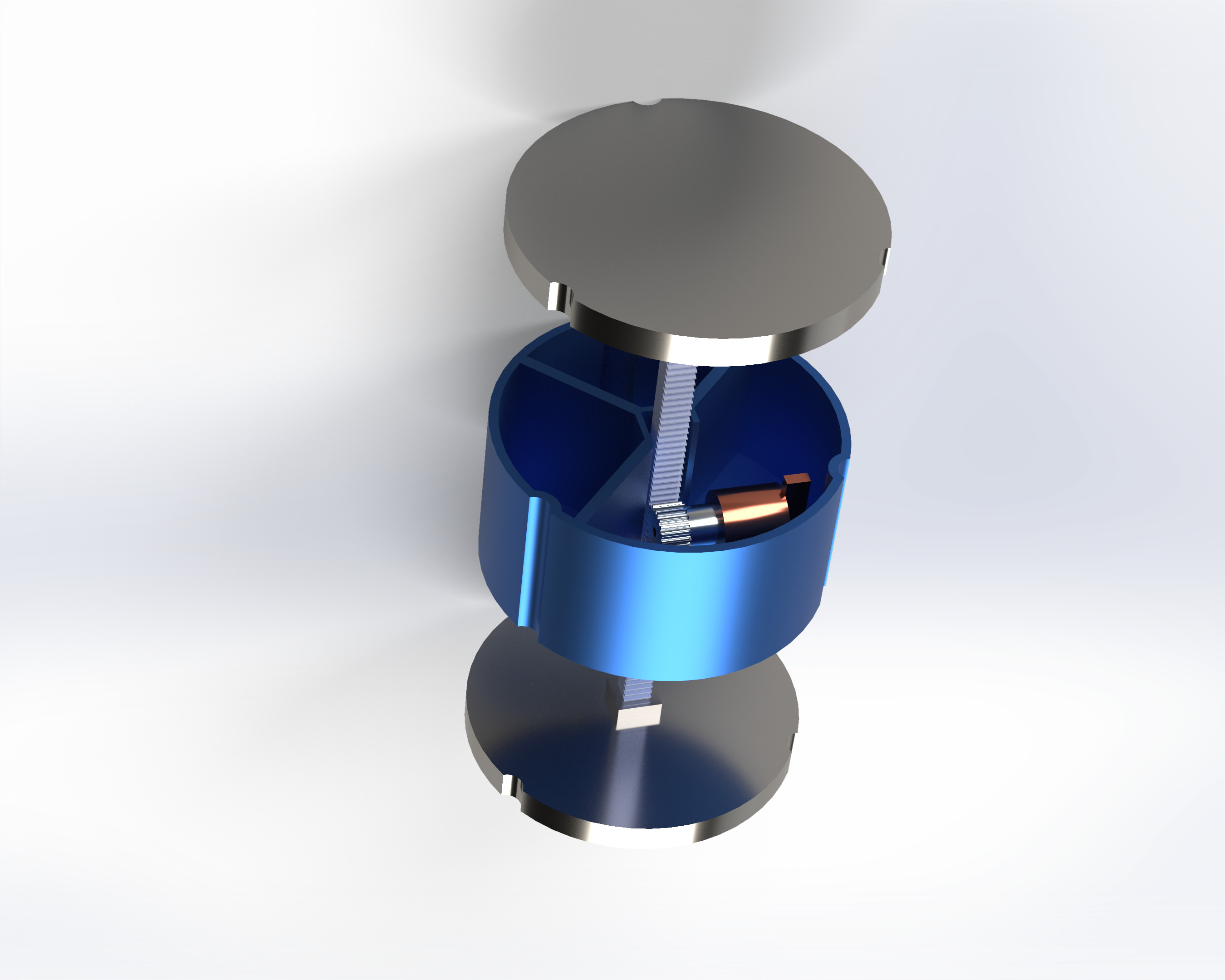Monoprop UAV adjustable center-of-mass mechanism